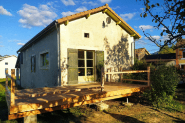 Terrasse sur pilotis Construction en bois - Terrasse sur pilotis