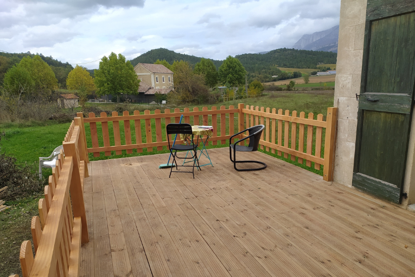 Terrasse sur pilotis